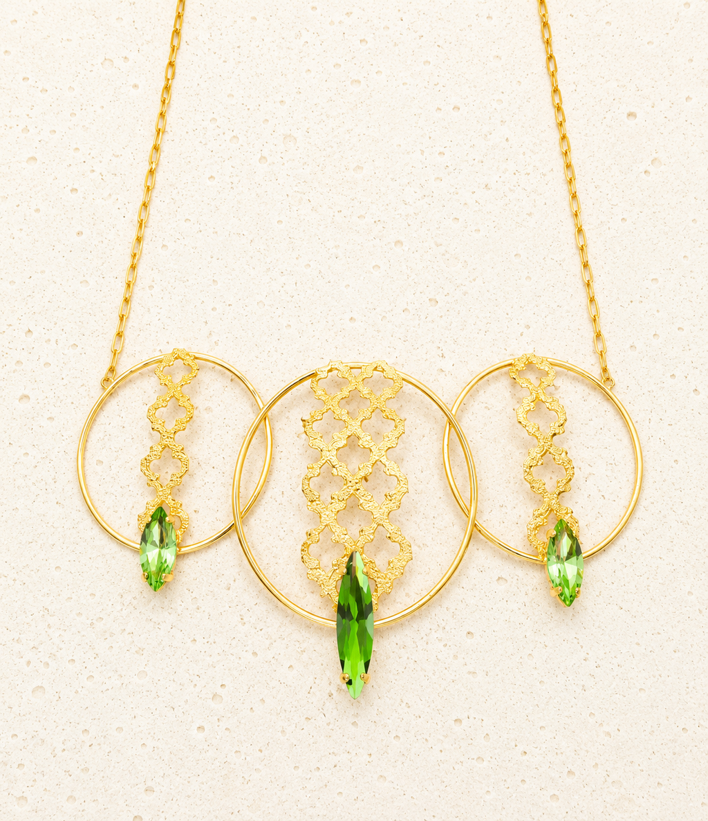 Green Swarovski Crystal necklace