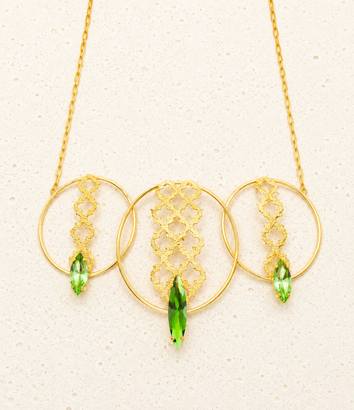 Green Swarovski Crystal necklace