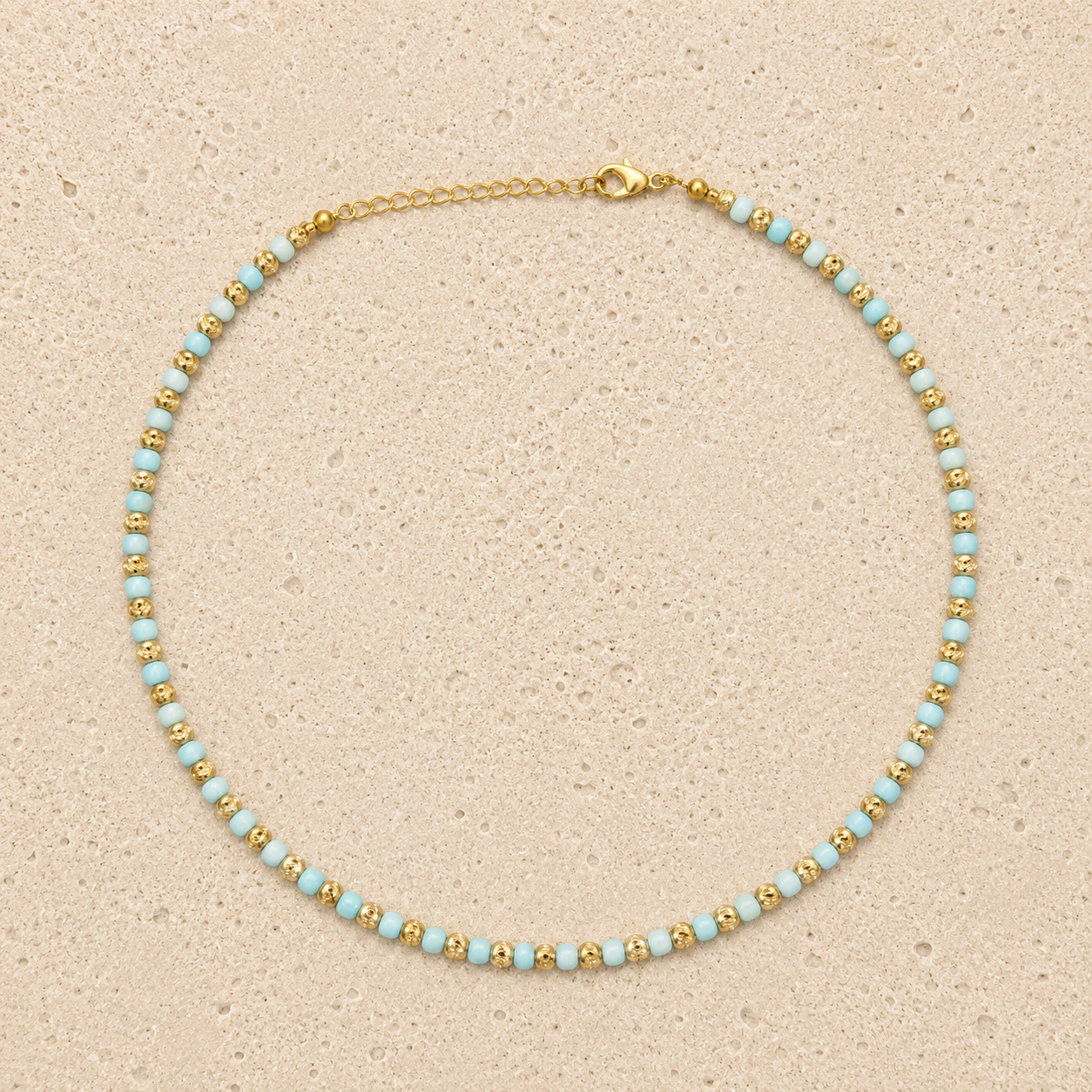 Turquoise and beaded necklace