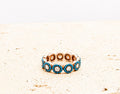 Turquoise crystal 24k gold ring