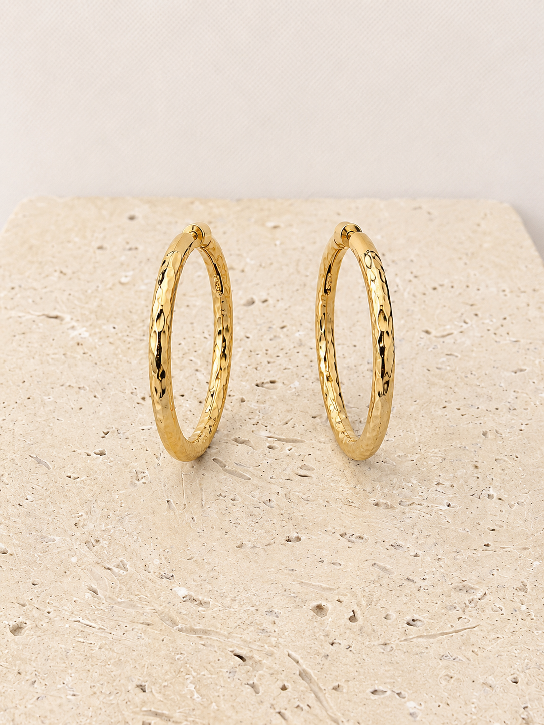 Gold hoop earrings