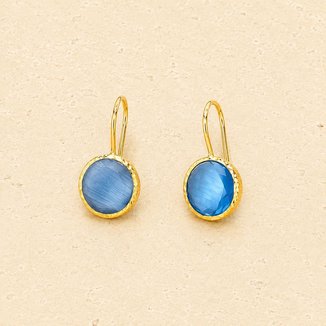 Blue stone earrings
