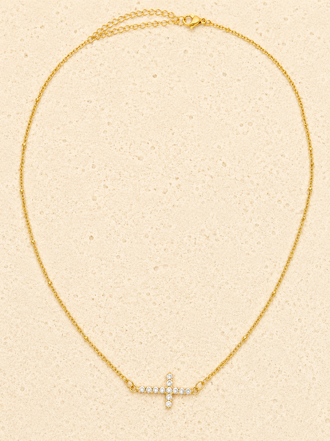 Crystal cross necklace