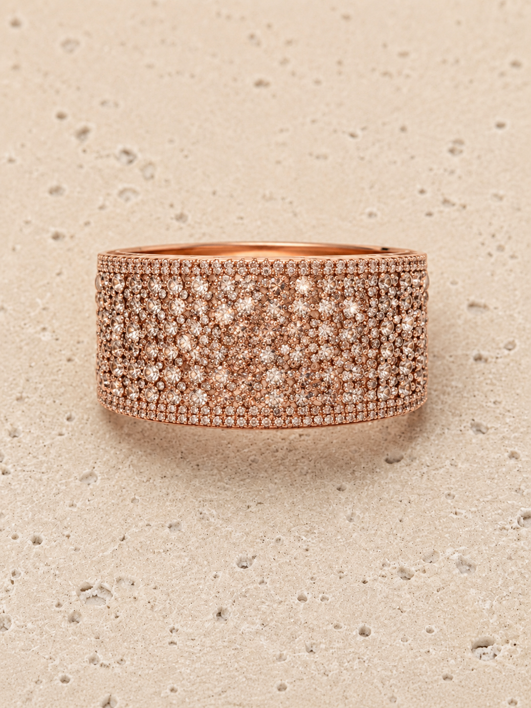 Rose gold crystal cuff