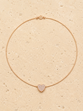 Rose gold crystal heart necklace