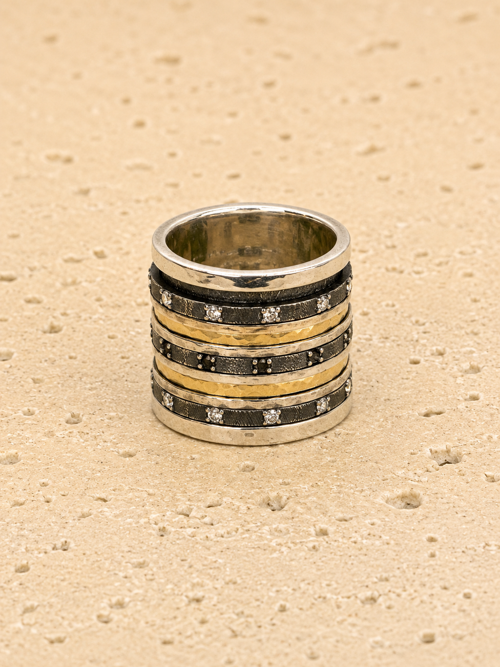 Gold and diamond ring