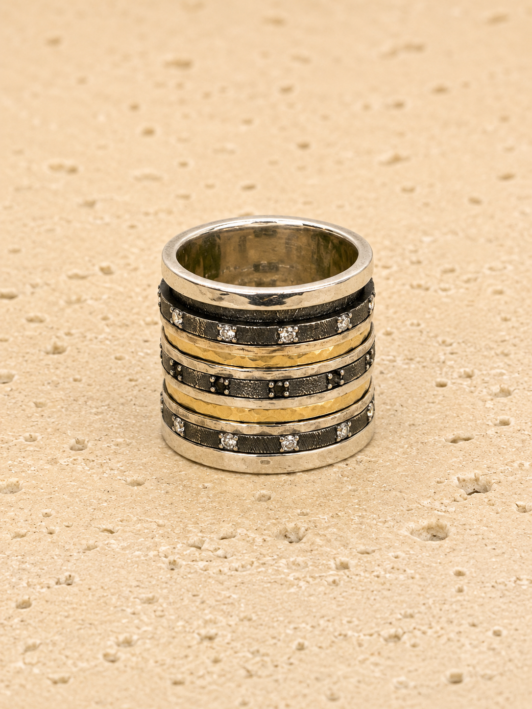 Gold and diamond ring