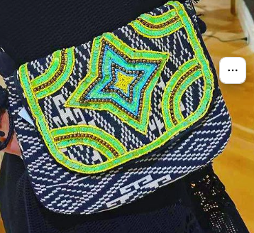Hand beaded handbag