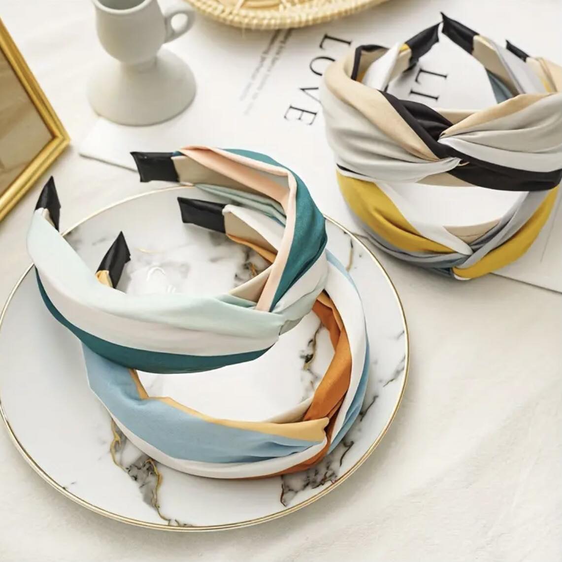 Resort wear colorful knotted headbands