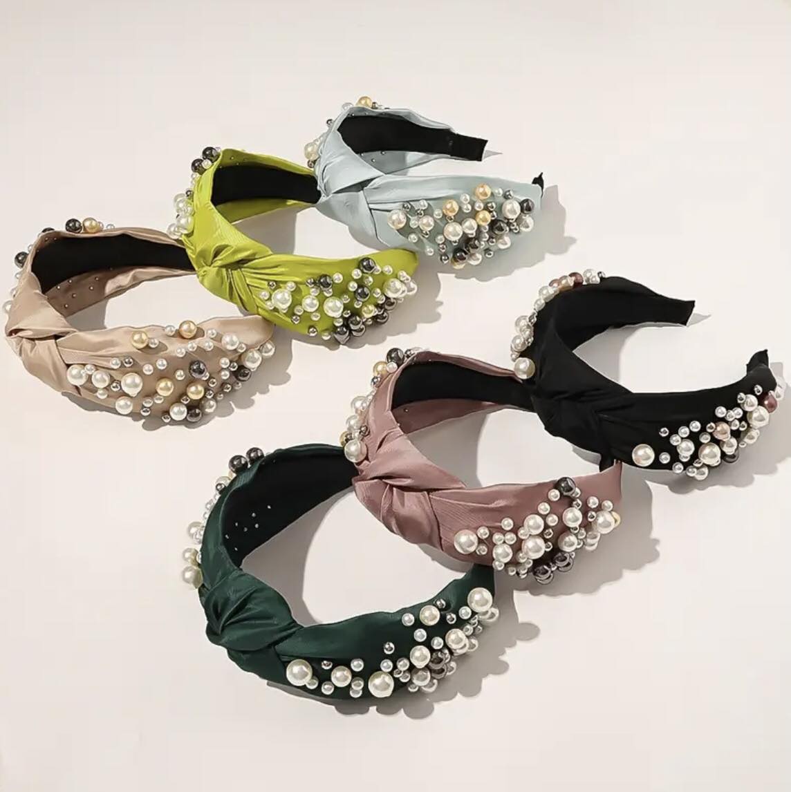 Resort wear pearl headbands