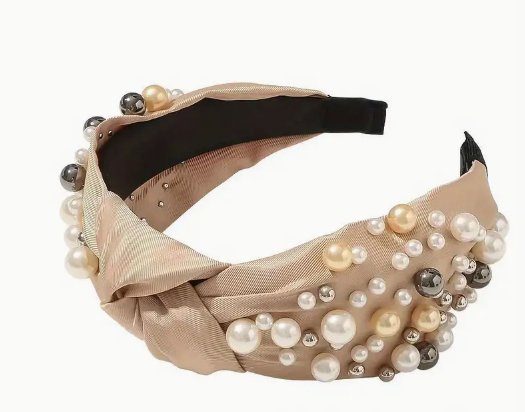Resort wear pearl headbands