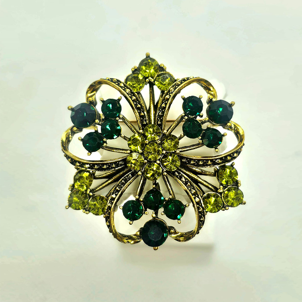 Emerald Bloom Brooch