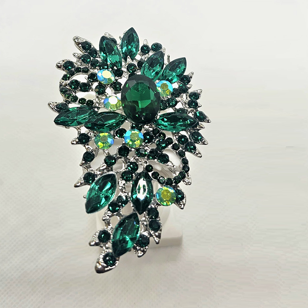 Statement Crystal Bloom Brooch