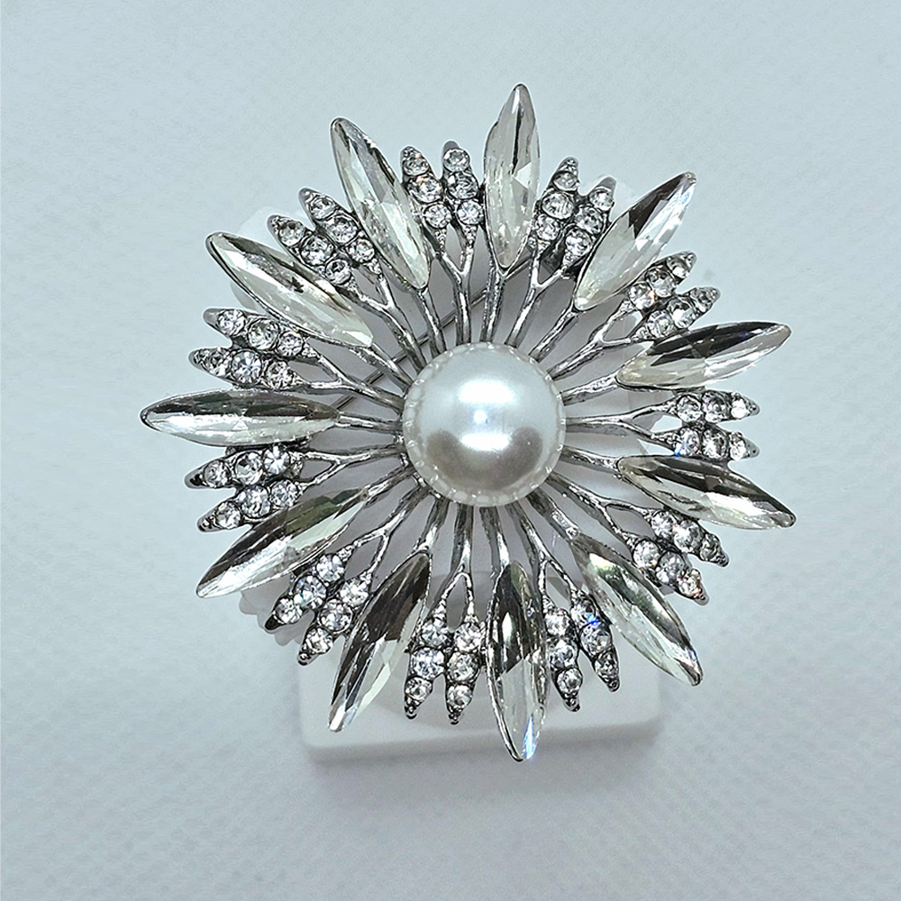 Pearl Sunburst Brooch
