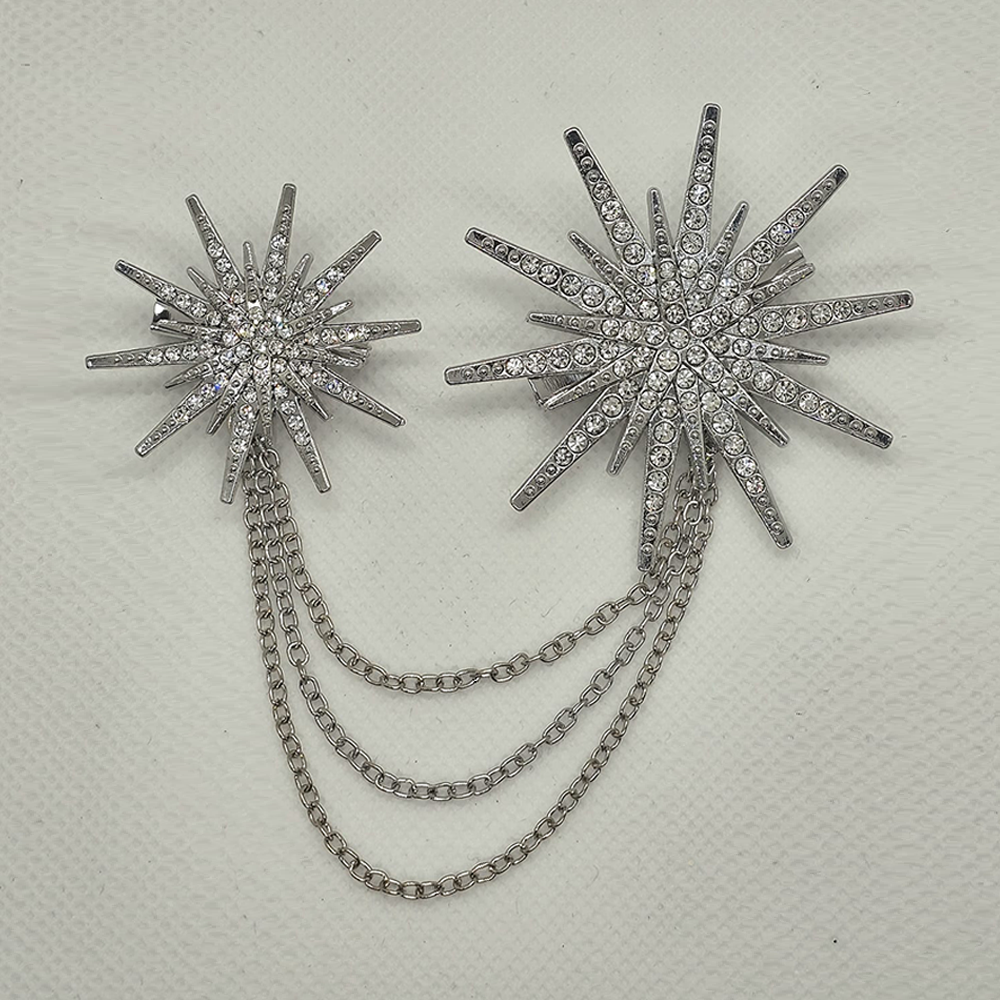 Celestial Chain Starburst Brooch