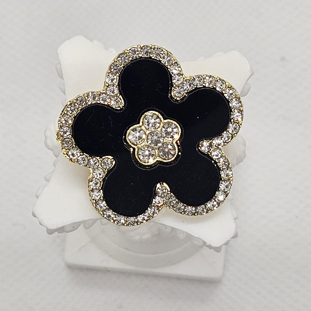 Noir Flower Brooch
