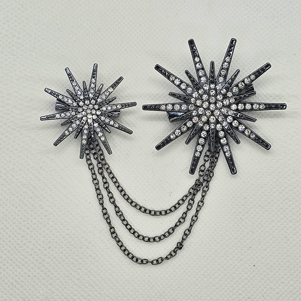 Celestial Chain Starburst Brooch
