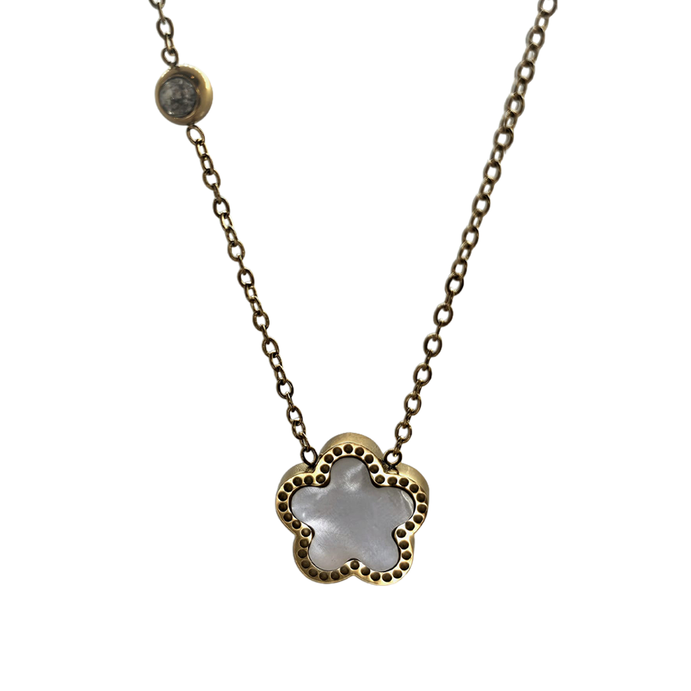 Noir Clover Necklace Reversable