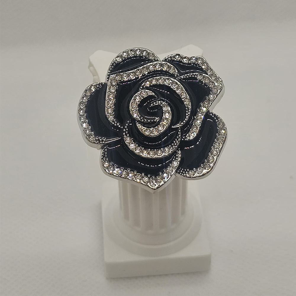 Midnight Rose Brooch