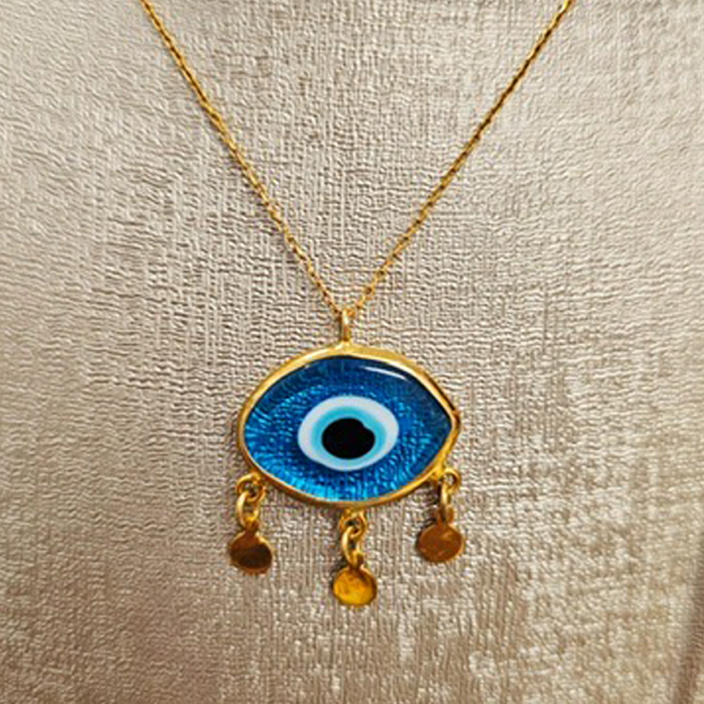 Teardrop Evil Eye Necklace