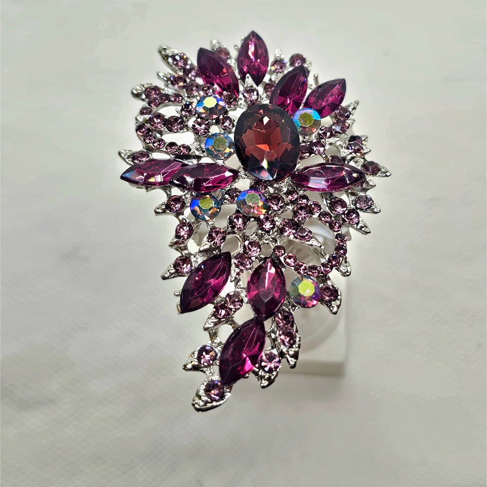 Statement Crystal Bloom Brooch