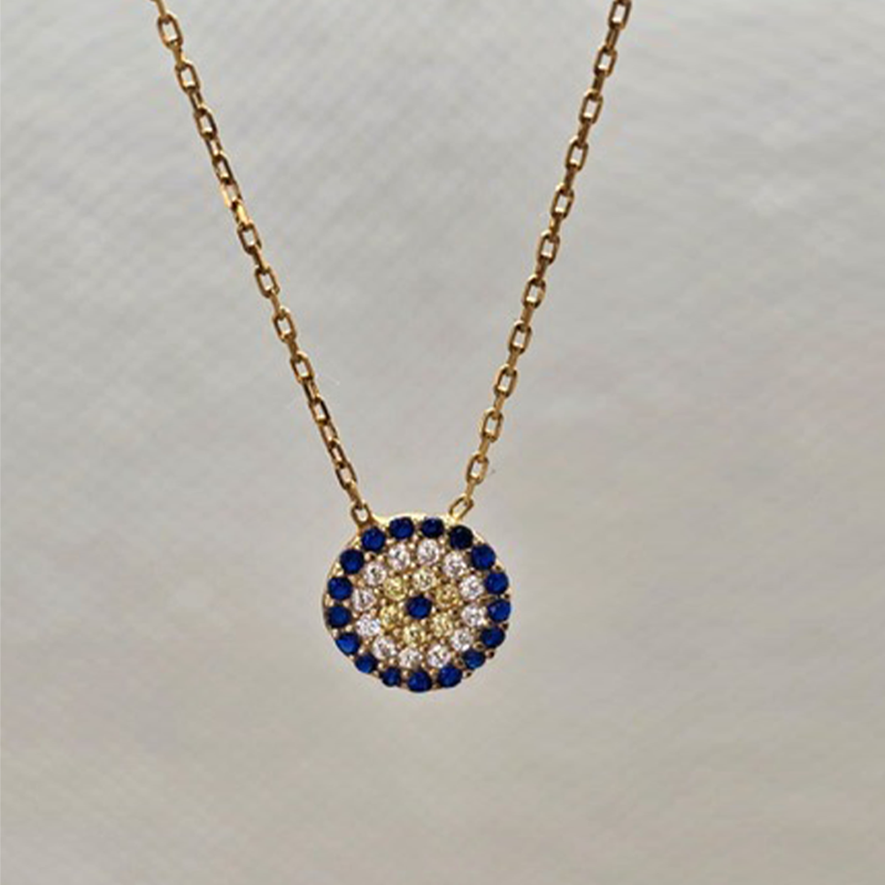 Sapphire Crystal Eye Necklace