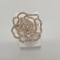 Crystal Rose Outline Brooch