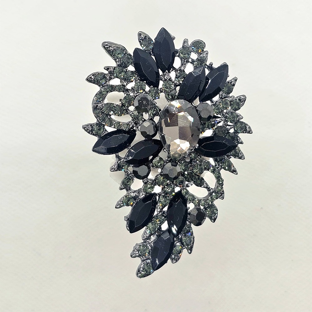 Statement Crystal Bloom Brooch